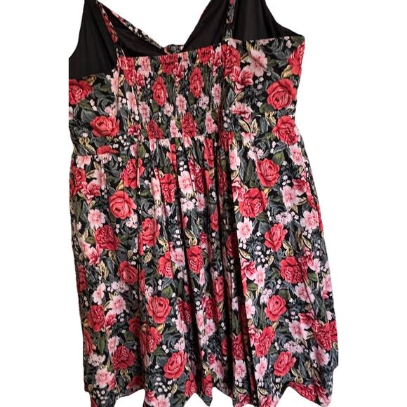 Torrid 3 Dress Skater Poplin Floral Tie Front Cottagecore Coquette Fairycore - Picture 4 of 6